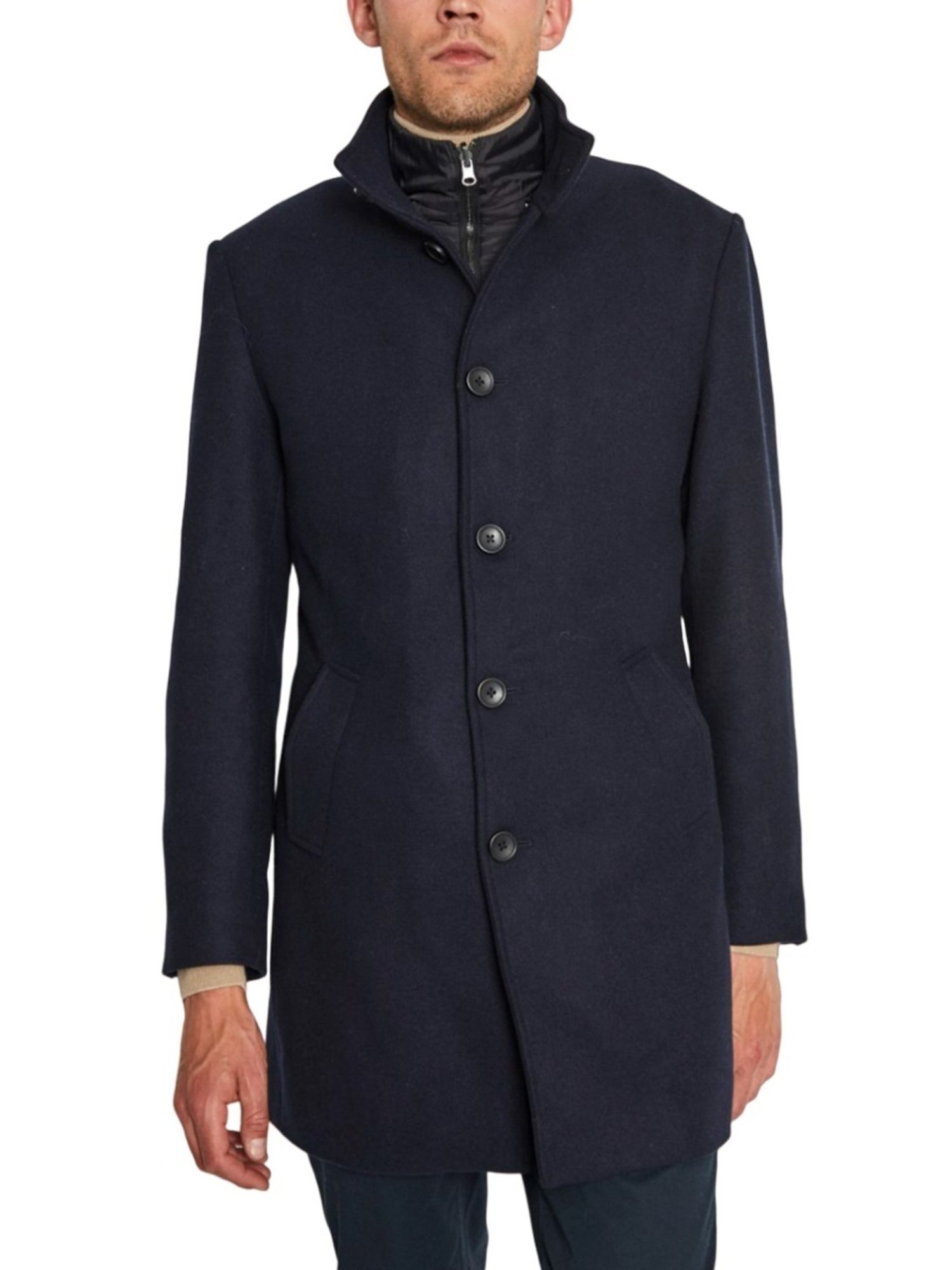 Bruun & Stengade Blue Slim Fit Coats
