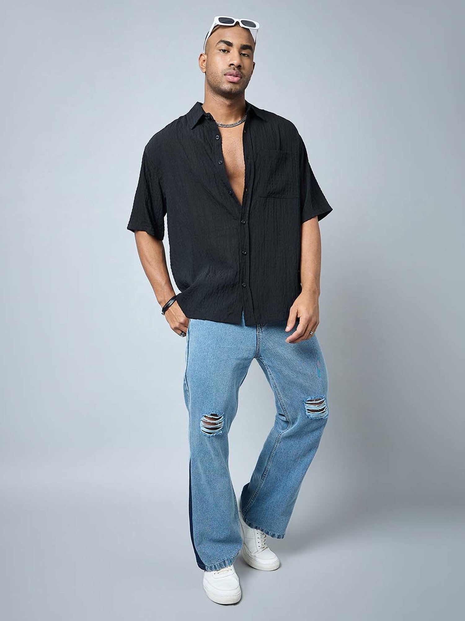 CHIMPAAANZEE Black Loose Fit Oversized Shirt