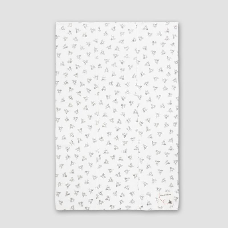 Burt's Bees Baby® Organic Cotton 5pk Solid/Print Burp Cloth Set - Heather Gray