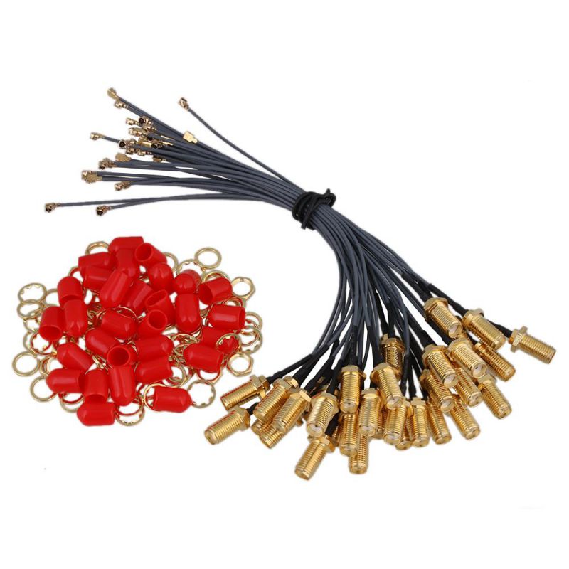 BQLZR IPEX/SMA Module Cable IPX Female to SMA Female 15CM Length RF Cable Set of 50