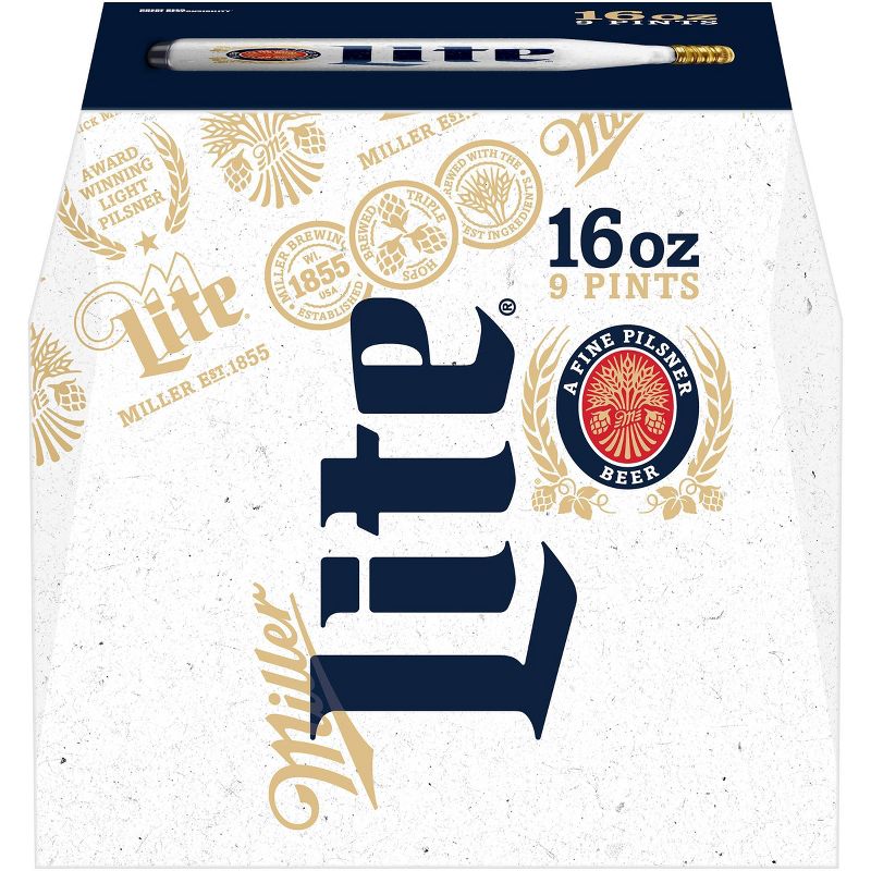 Miller Lite Beer - 9pk/16 fl oz Aluminum Bottles