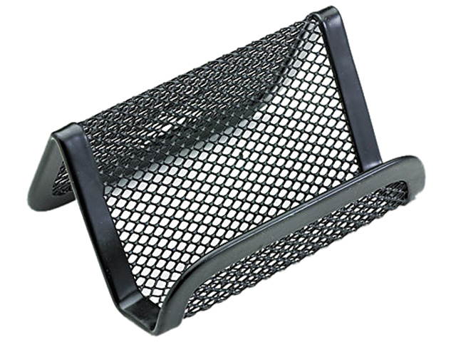 Rolodex 22251ELD Mesh Business Card Holder, Capacity 50 2 1/4 x 4 Cards, Black