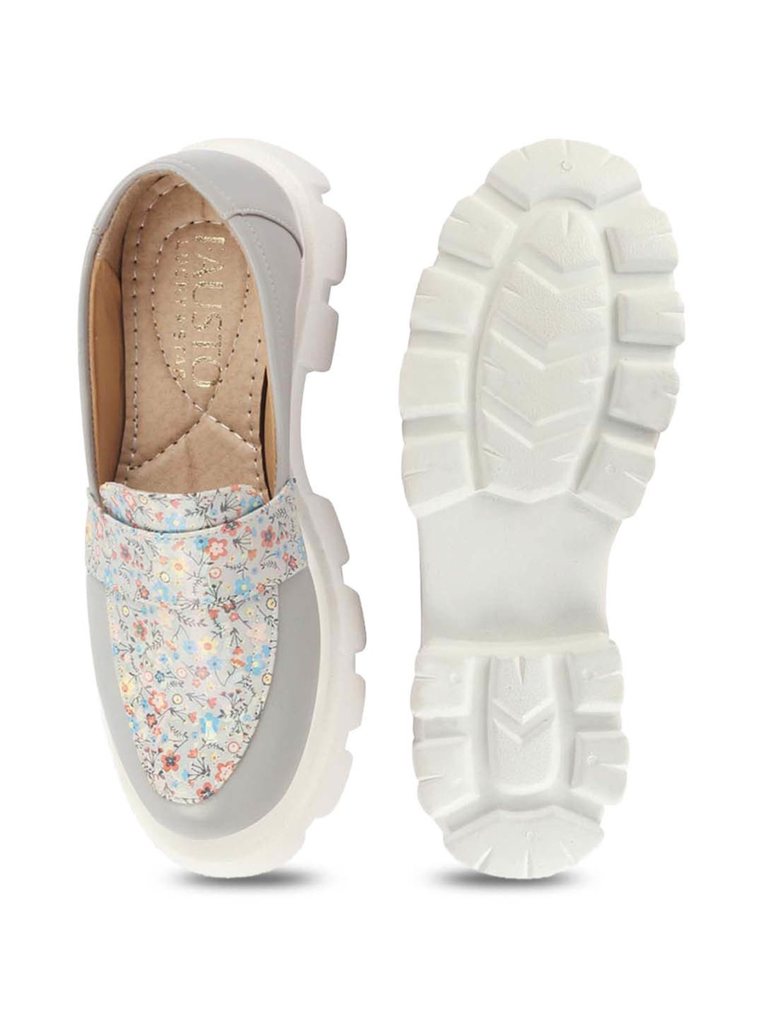 Fausto Women's Grey Casual Loafers