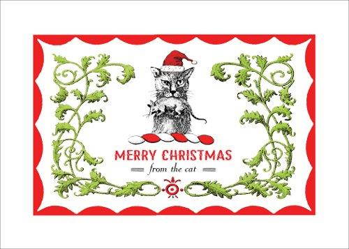 Lucca Paperworks From the Cat Winter Holiday Card, 5 X 7, Set of 6