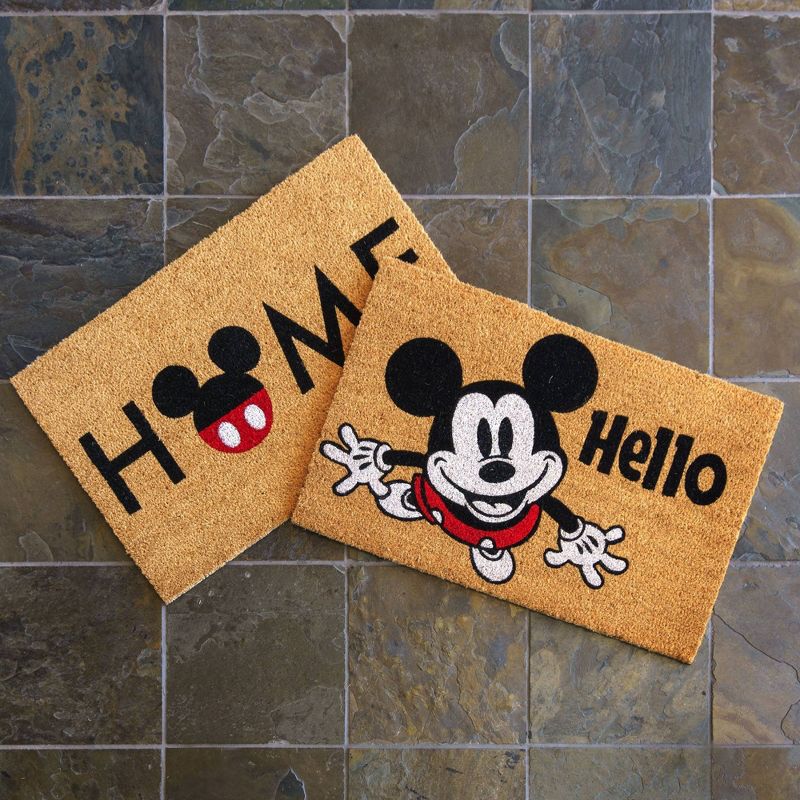 Mickey Mouse 2pk Home Hello Coir Door Mats