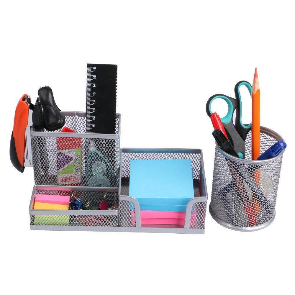 Eagle Mesh Wire Multi-functional Desk Organizer/Pen holder,With a Movable Pencil Cup