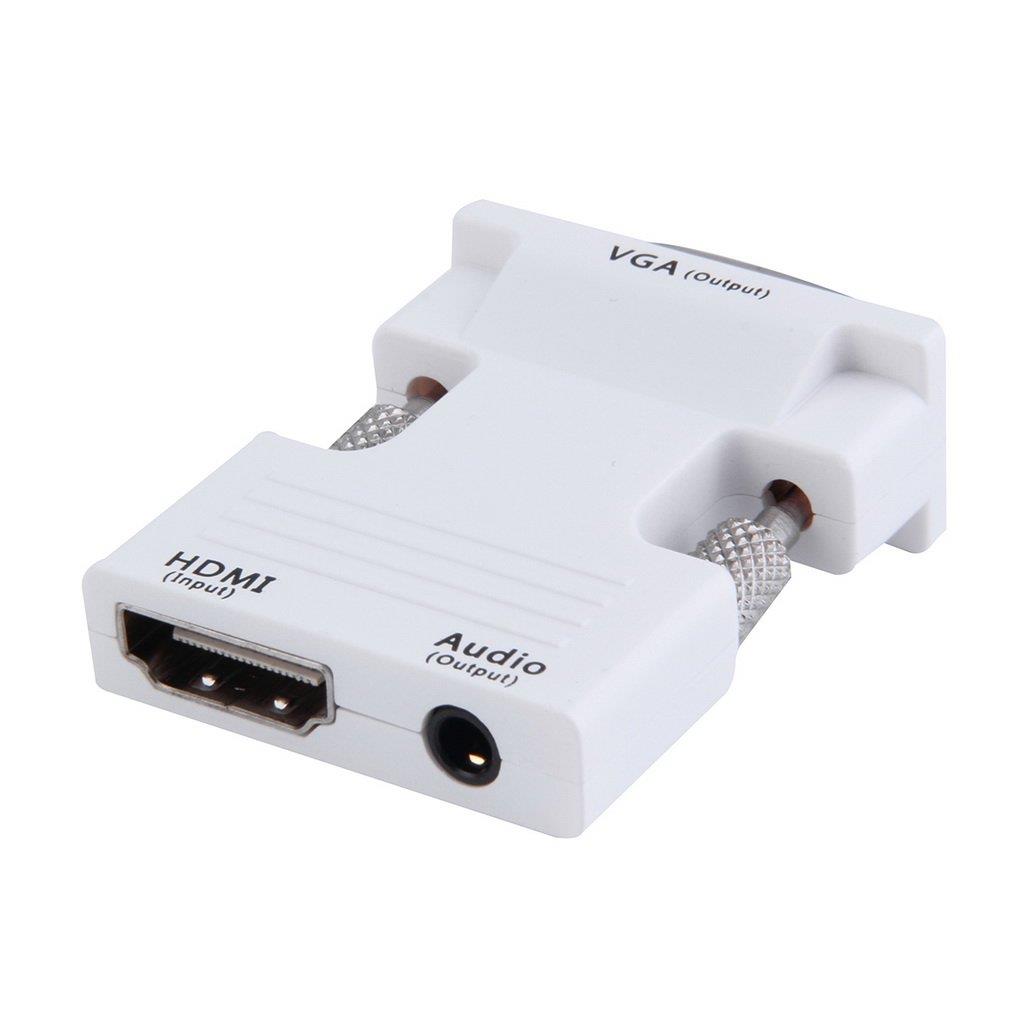 HDMI Female to VGA Male Converter+Audio Adapter Support 1080P Signal Output