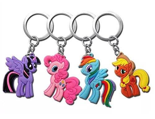 12 Pieces My Little Pony PVC Party Set Key Chains for Boys and Girls Birthday Themes