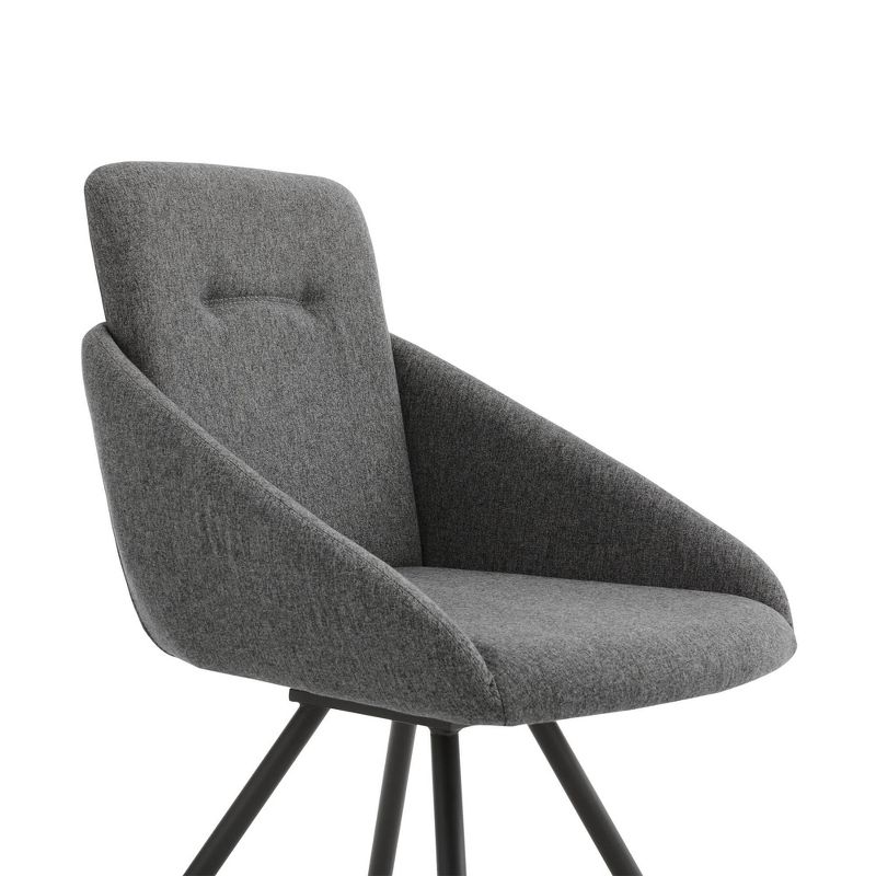 Set of 2 Granada Swivel Fabric Dining Chairs Gray - Armen Living