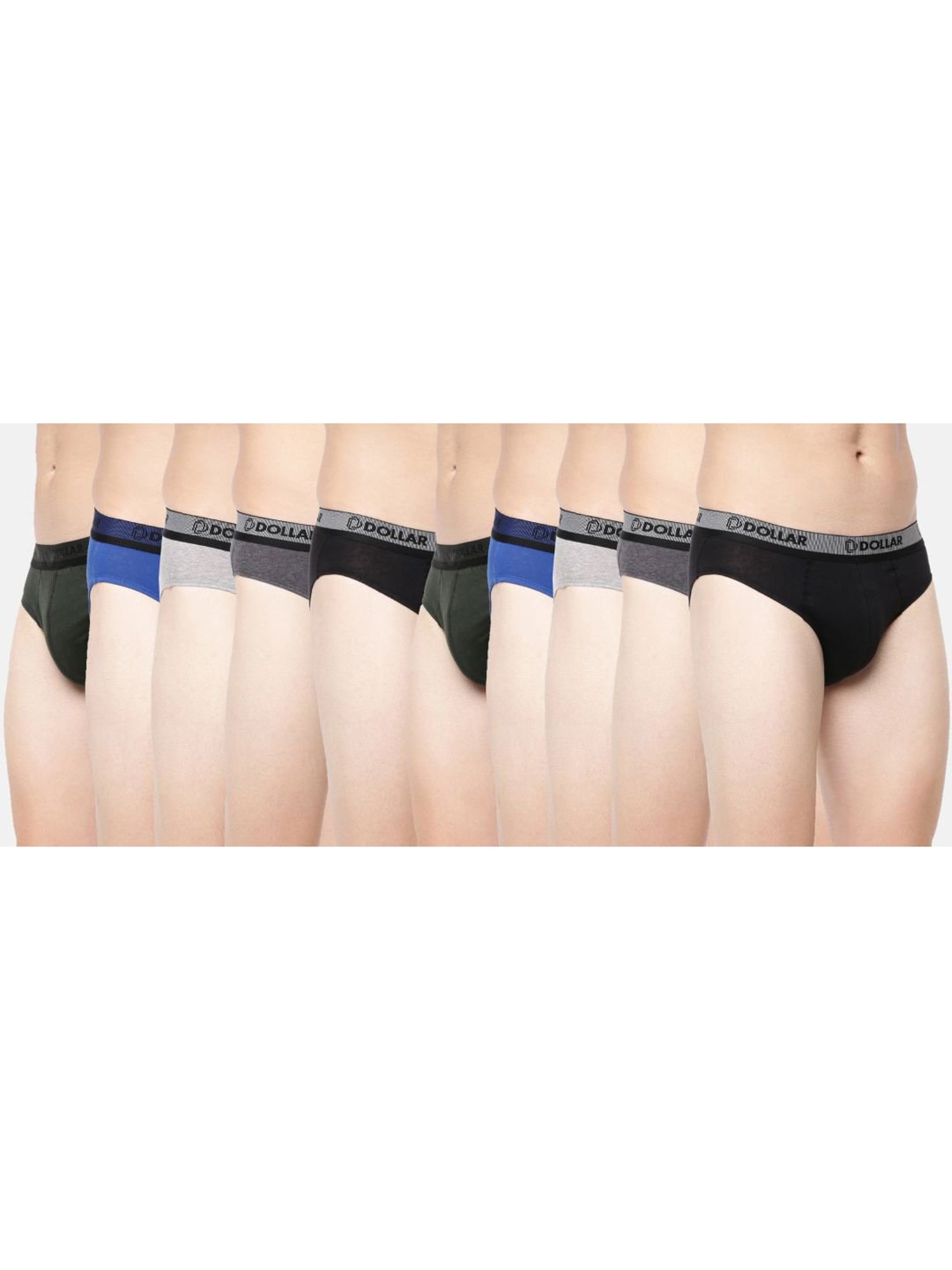 Dollar Bigboss Multicolored Cotton Regular Fit Briefs (Pack of 10)