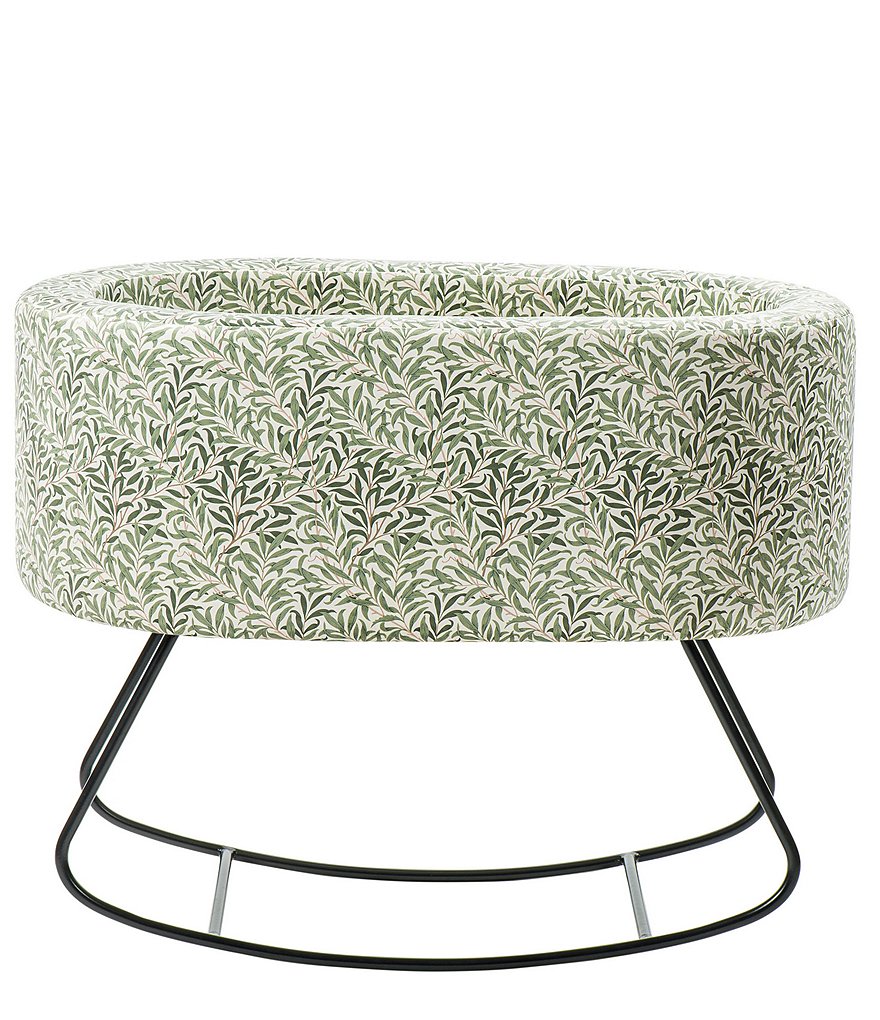 Aristot Tufted Upholstered Willow Boughs Bassinet + Dondolo Rocking Base