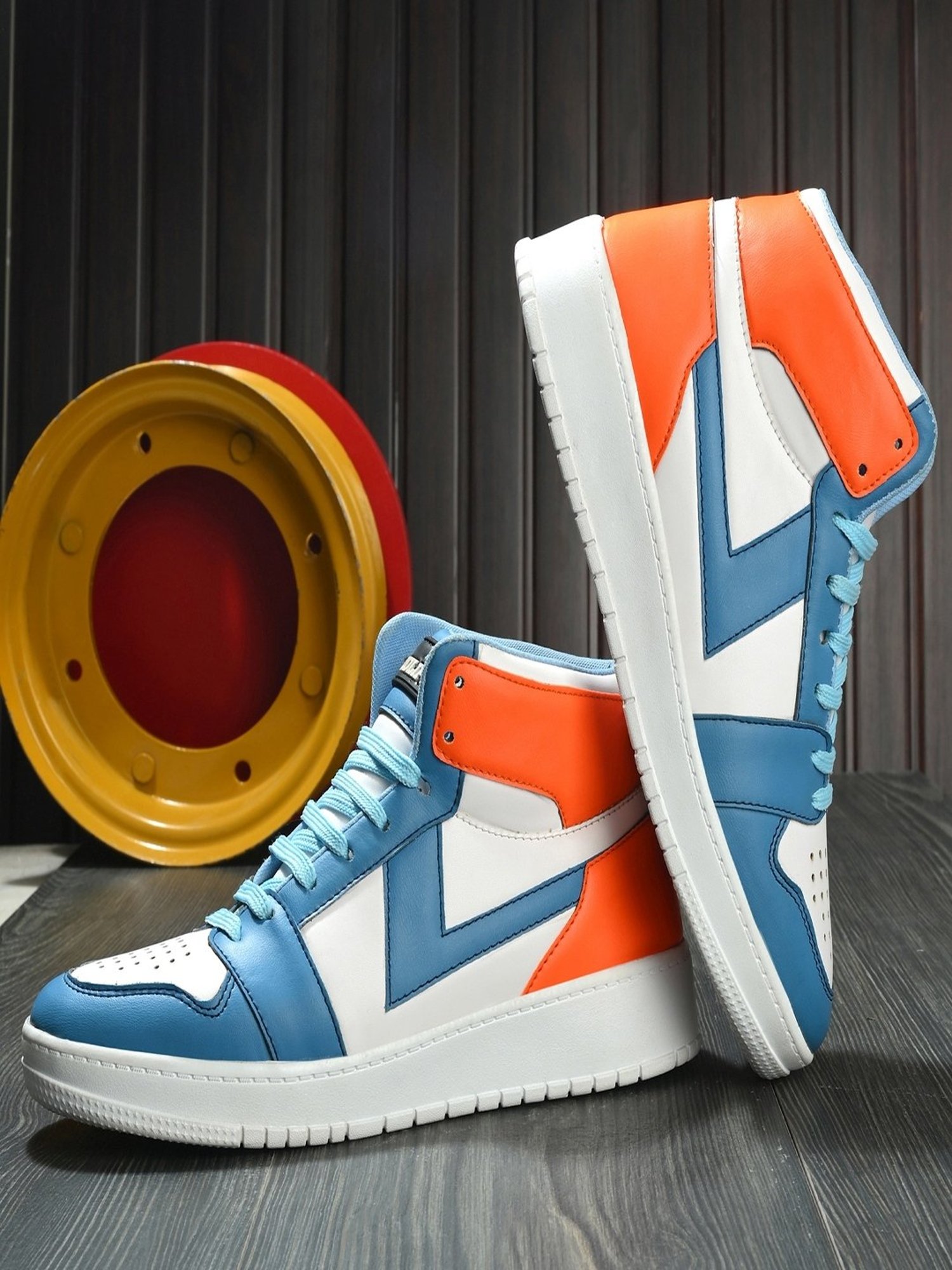 Prolific Men's Blue Ankle High Sneakers