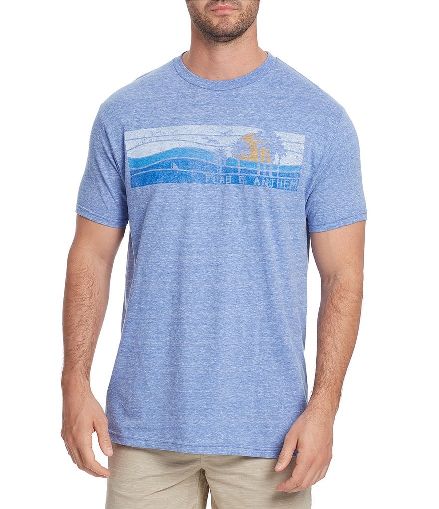Flag And Anthem Short-Sleeve Sunset Wave Graphic T-Shirt