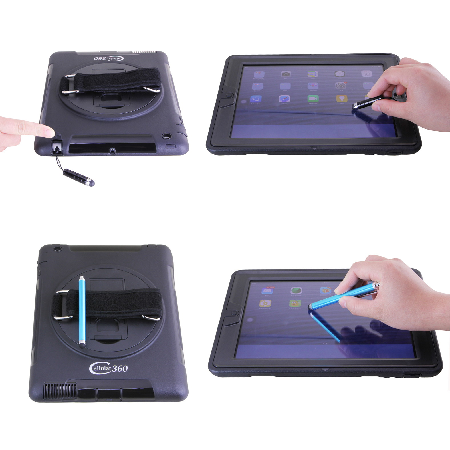 UAG Designed for Microsoft Surface Go 2 / Surface Go Case Scout w/Handstrap [Black] Rugged Military Drop Tested Protective Cover