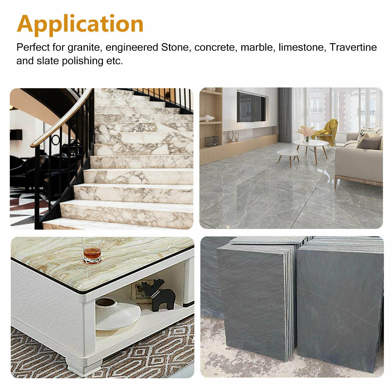 10/8PCS Set Diamond Polishing Pads 4 inch Wet Dry Granite Marble Concrete Stone