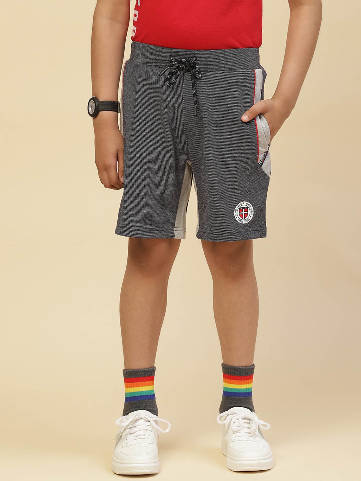 Monte Carlo Kids Navy Textured Bermudas