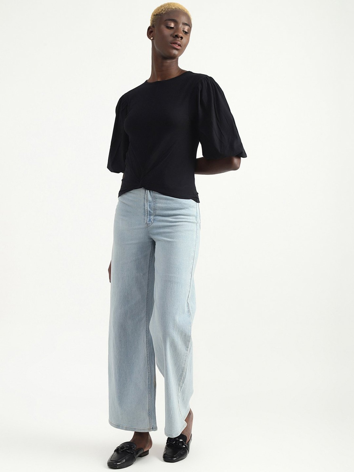 United Colors of Benetton Black Regular Fit Top