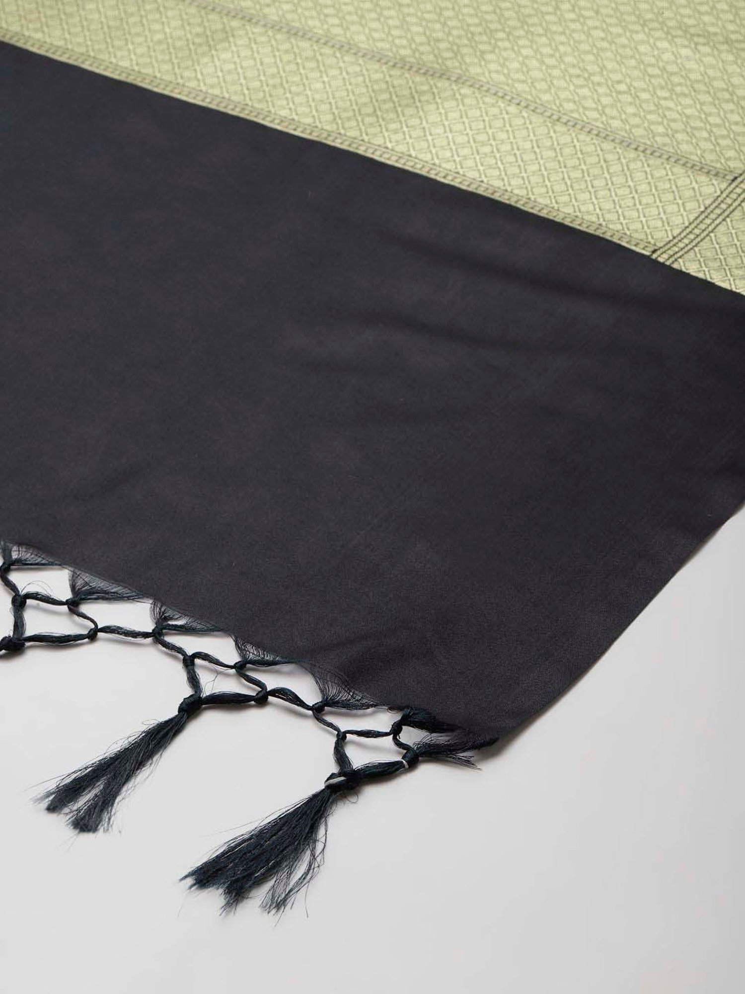 Banarasi Style Black Woven Pattern Dupatta