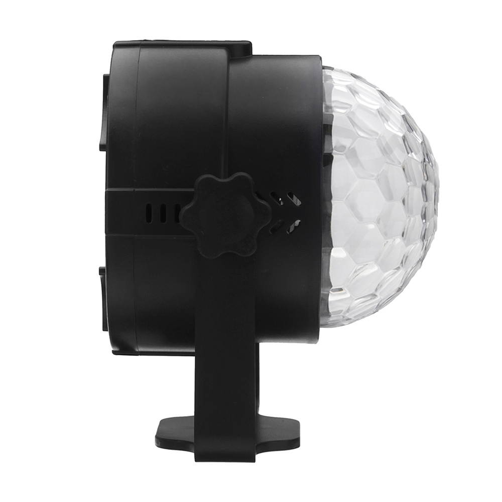 RGB Self-propelled Flash Mode Remote/ Voice Control LED Stage Light Crystal Ball Disco Club DJ Part US Plug