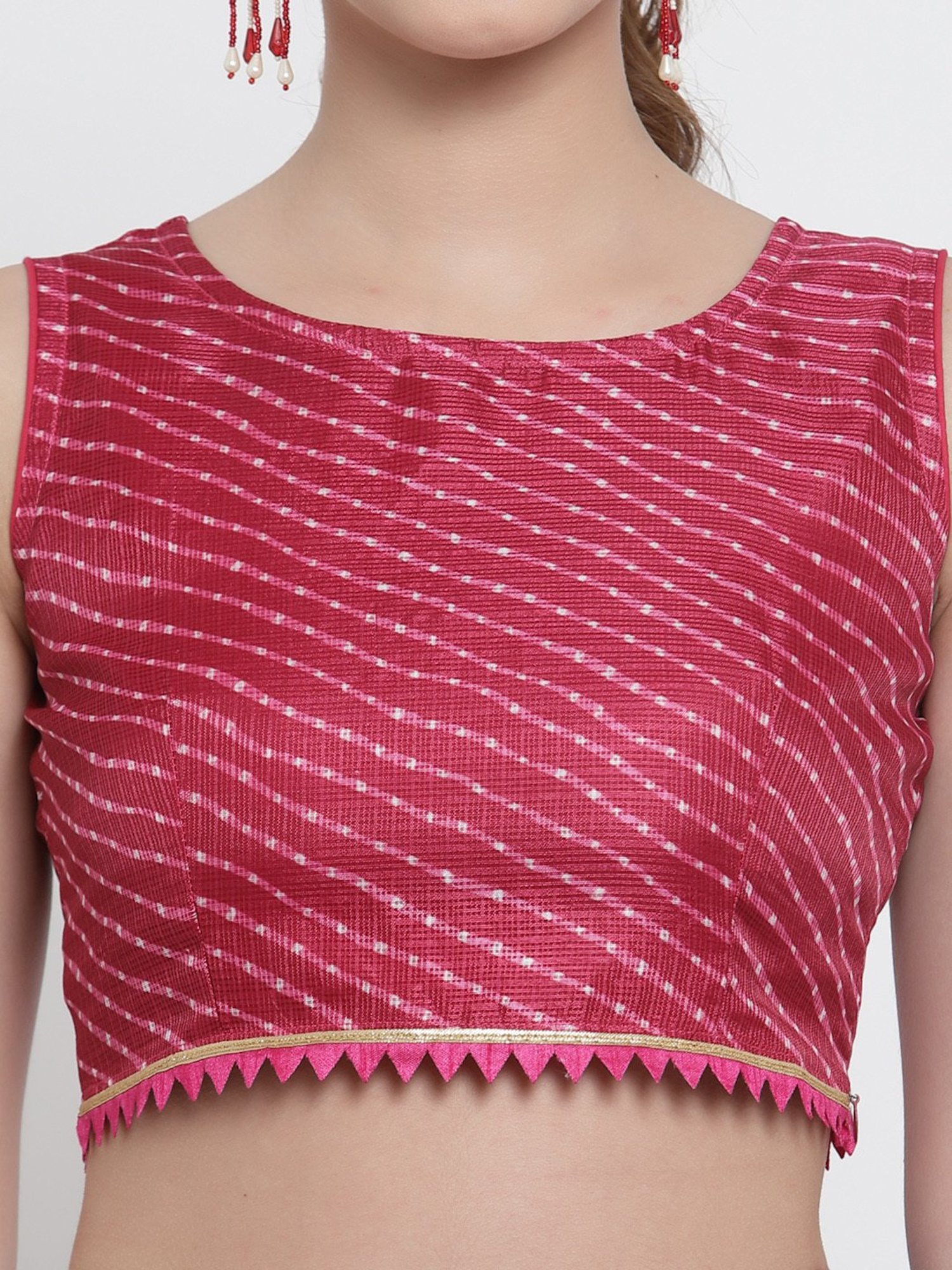 NEUDIS Red Striped Blouse