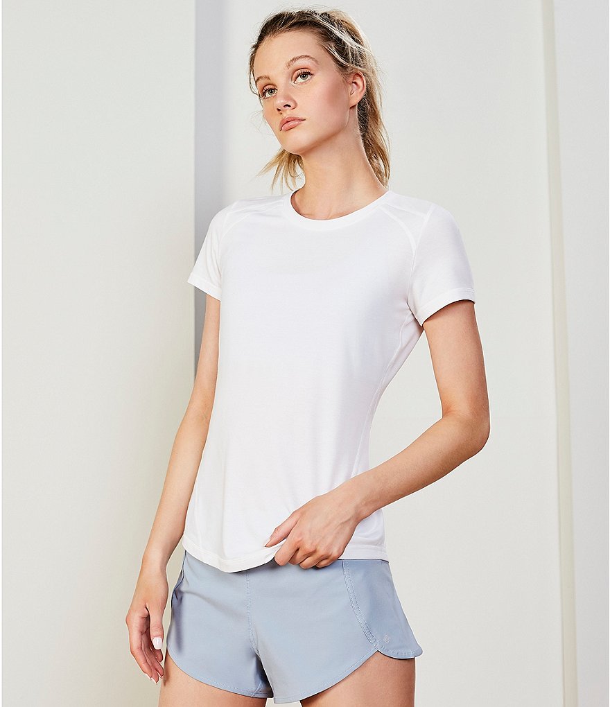 Antonio Melani Motion 4-Way Stretch Back Zipper Pocket Moisture Wicking Shorts