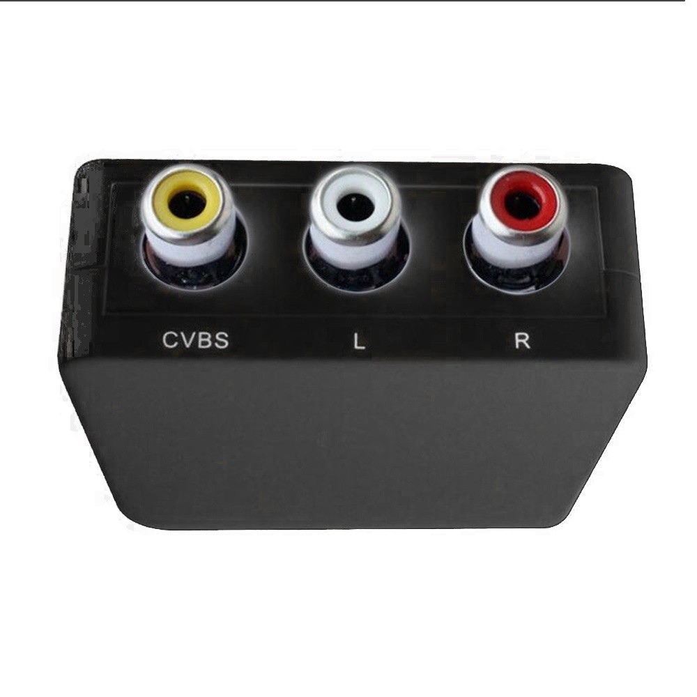 to AV Converter to RCAto AV 1080P to 3RCA CVBS AV Composite Video Audio Converter Adapter Supports PALNTSC with USB Charge Cable for PC Laptop HDTV DVD to AV Black