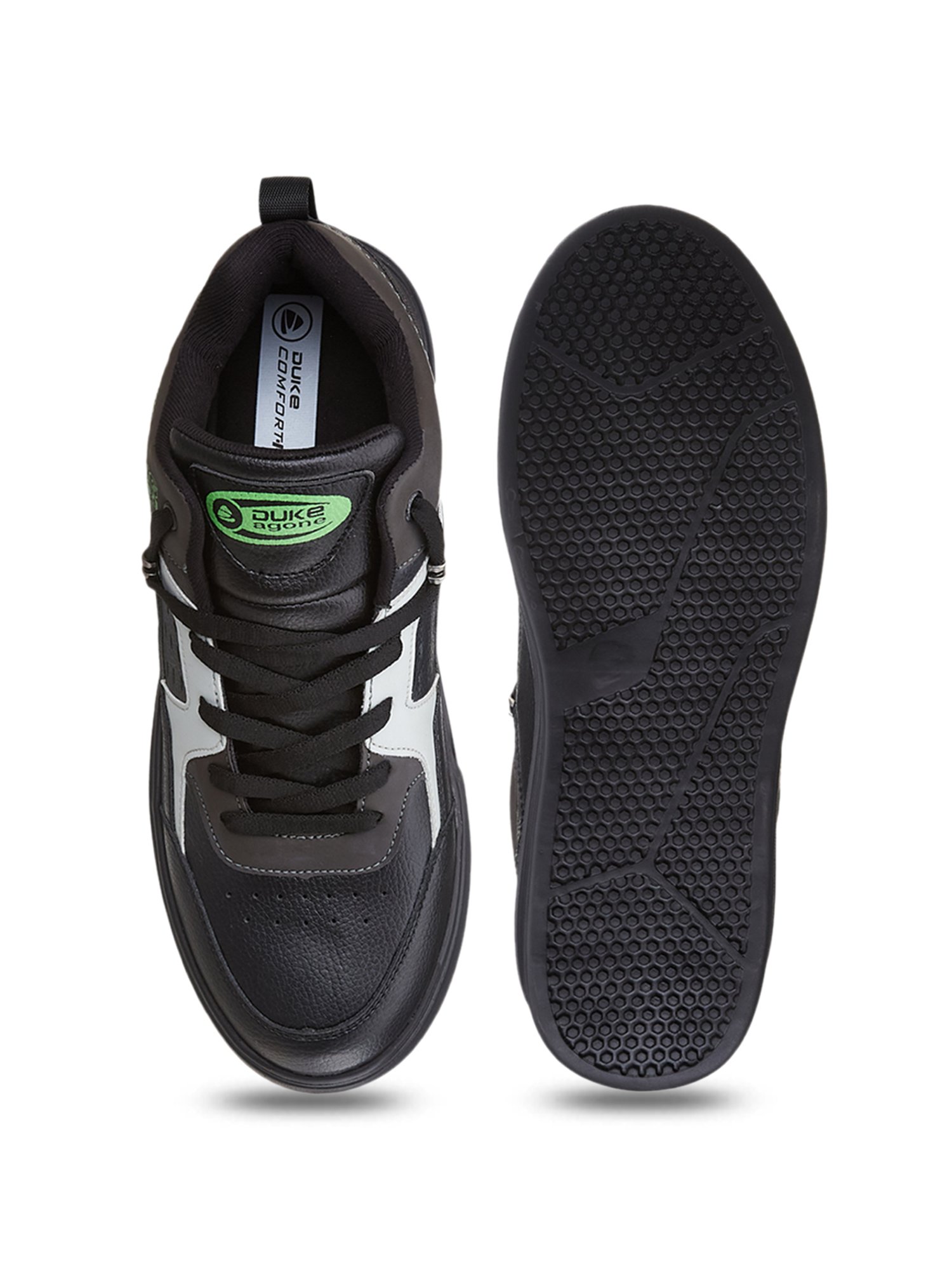 Duke Men's Black Ankle High Sneakers