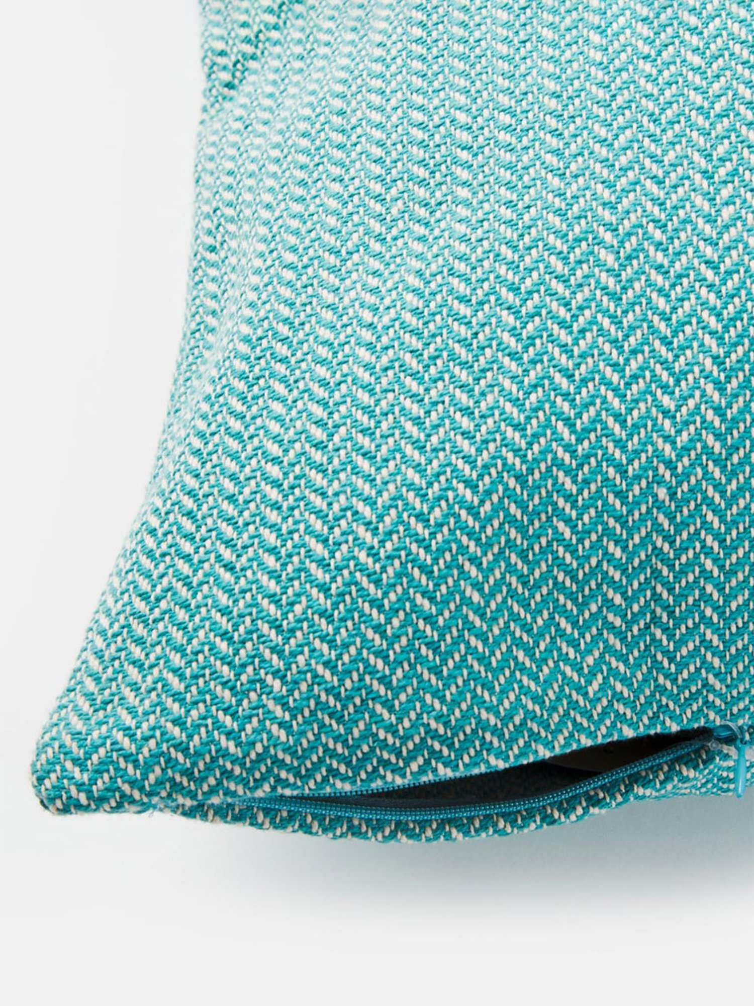 Fabindia Aqua Cotton 72 TC 400 GSM Magnolia Cushion Cover