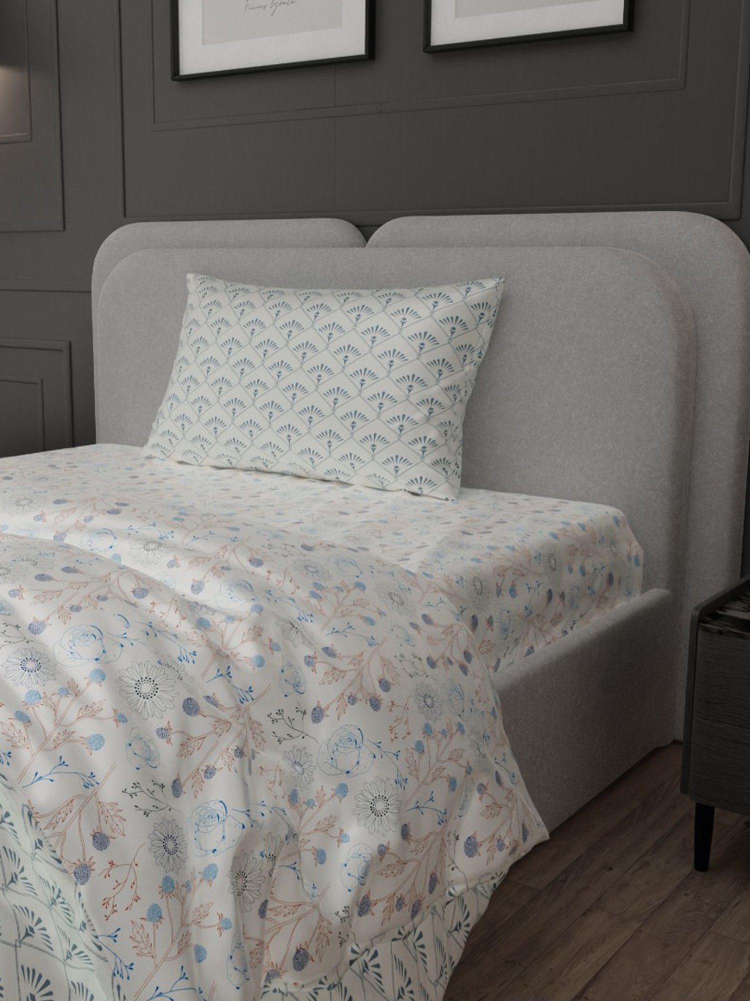 Stoa Paris Elegance Off White Polyester 300 TC Single Comforter