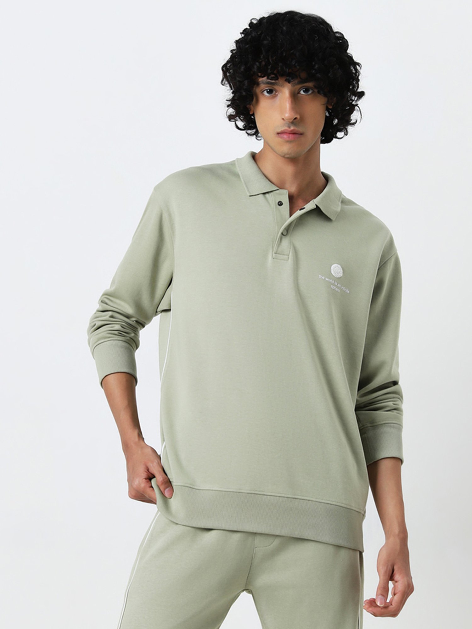 Spykar Red Slim Fit Sweatshirt