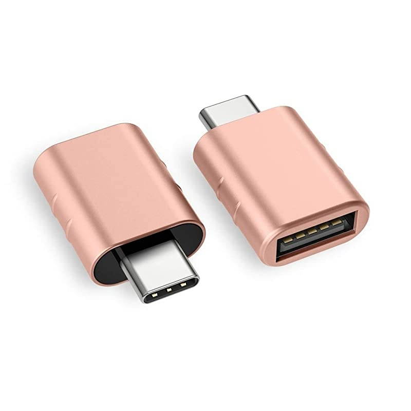 USB C to USB Adapter 2 Pack Thunderbolt 3 to USB 30 Adapter Compatible with MacBook Pro 2019 and Before MacBook Air 20192018 Dell XPS and More Type C Devices Rose Gold