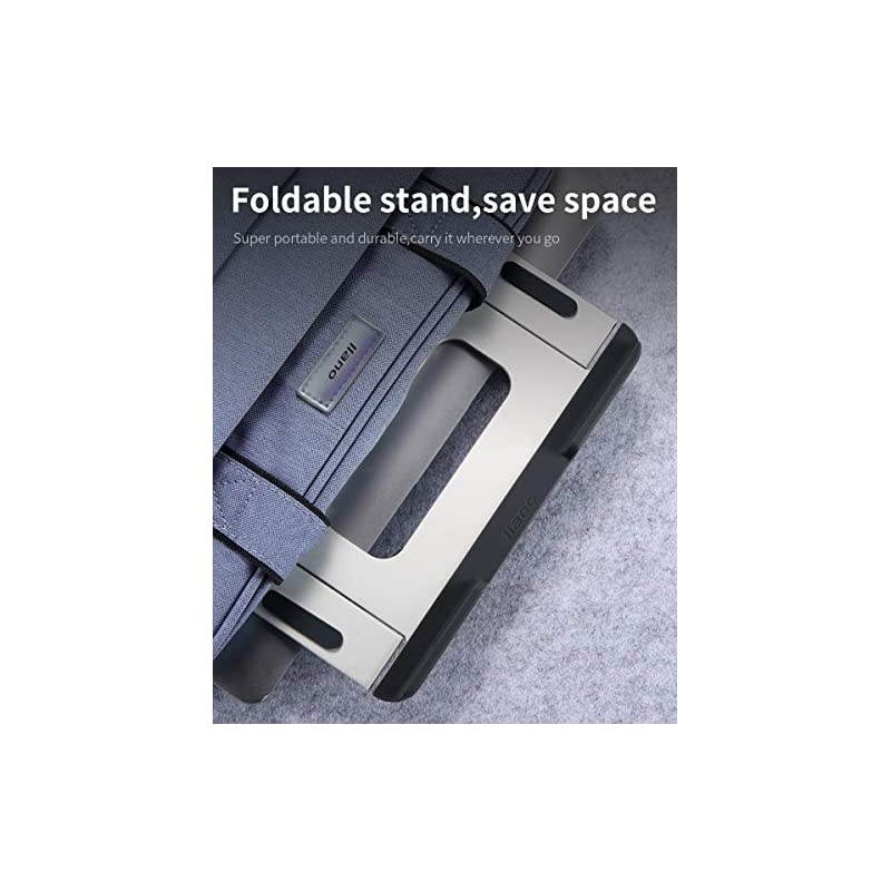 Stand for Desk, Portable Aluminum Computer Stand Riser Compatible with Mac MacBook Pro Air,HP, Dell 11 14 15.6 Inch Silver