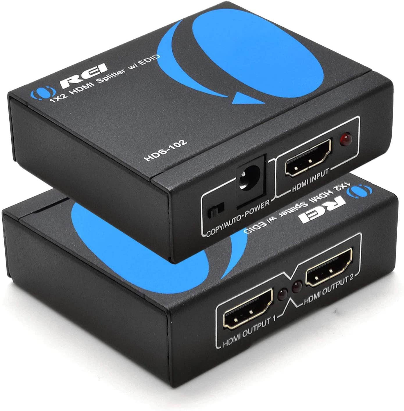 OREI HDS-102 1x2 Powered 1080P HDMI Splitter with 3D Resolutions & Full Ultra HD 4K/2K