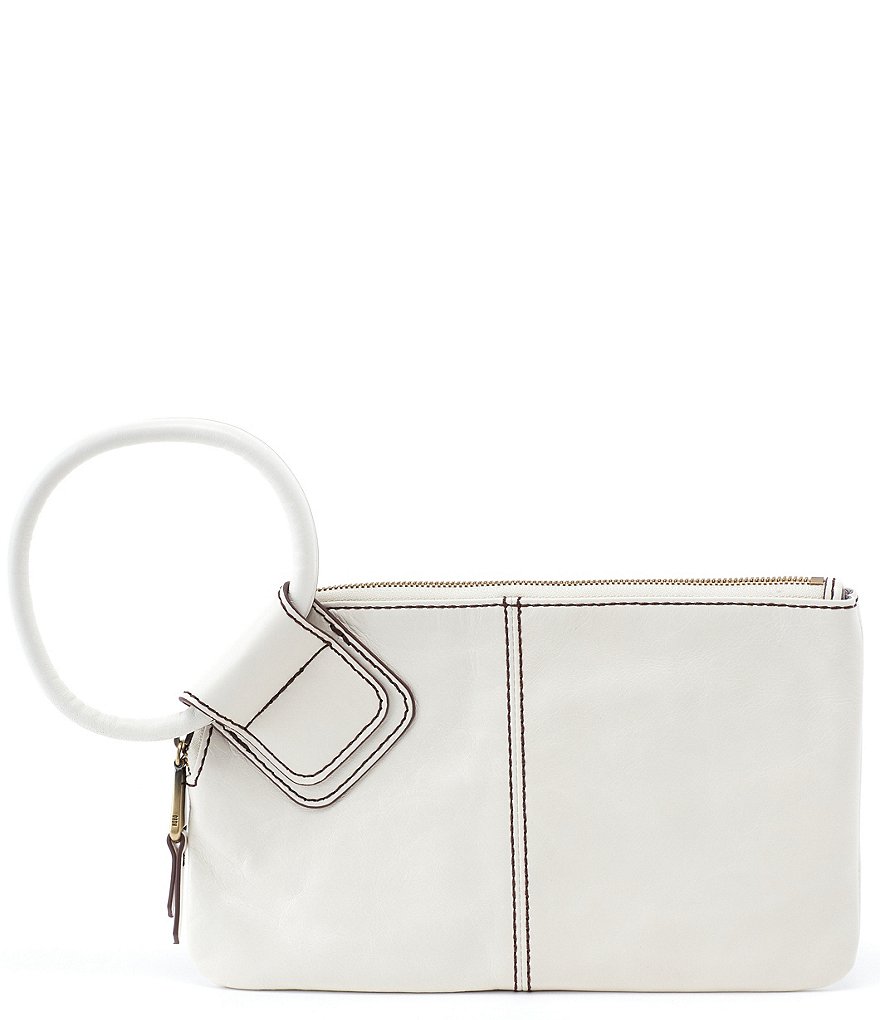 HOBO Sable Top Grain Leather Tassel Ring-Handle Top Zip Wristlet