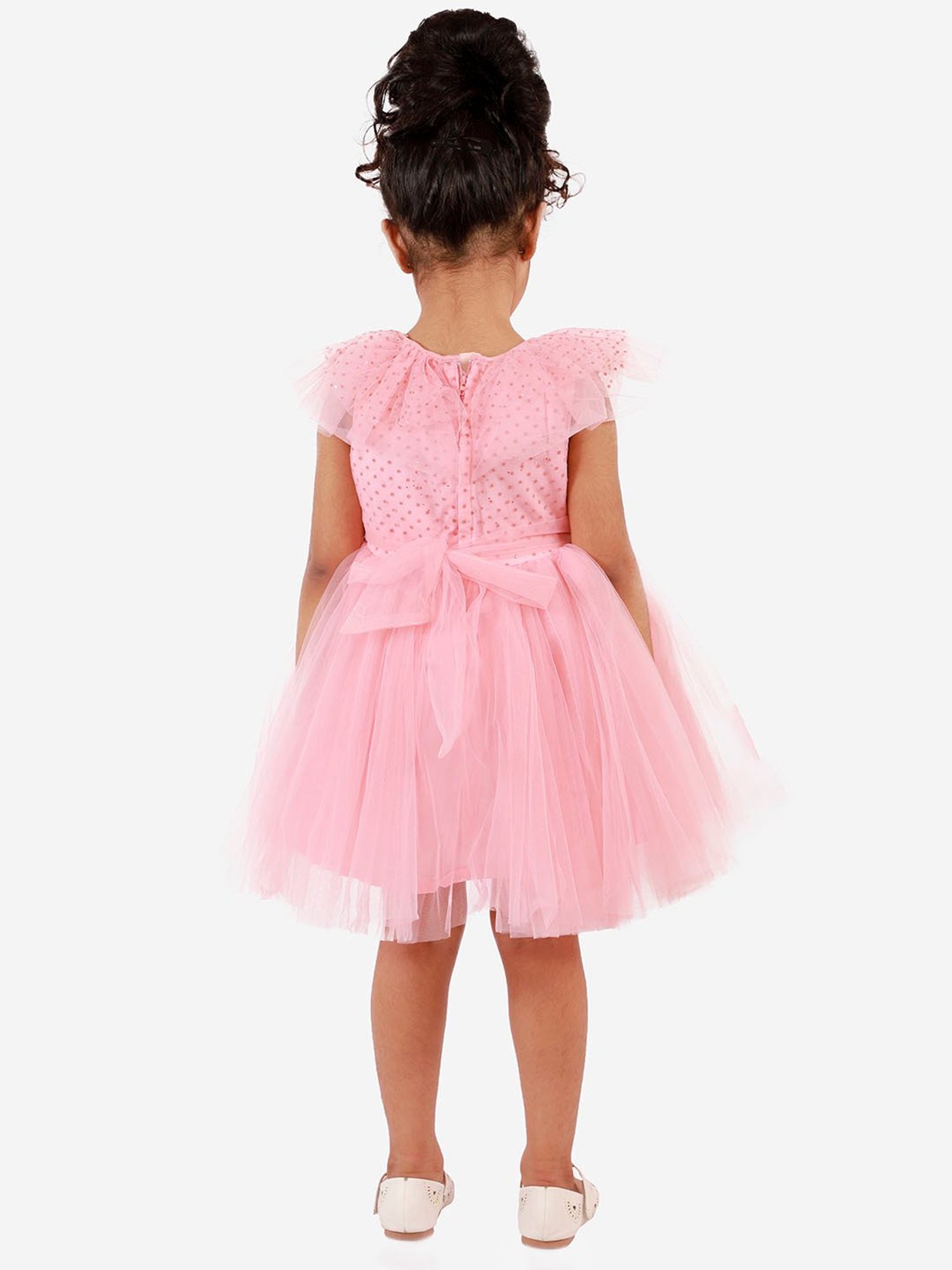 Lil Drama Kids Pink Embellished Dress