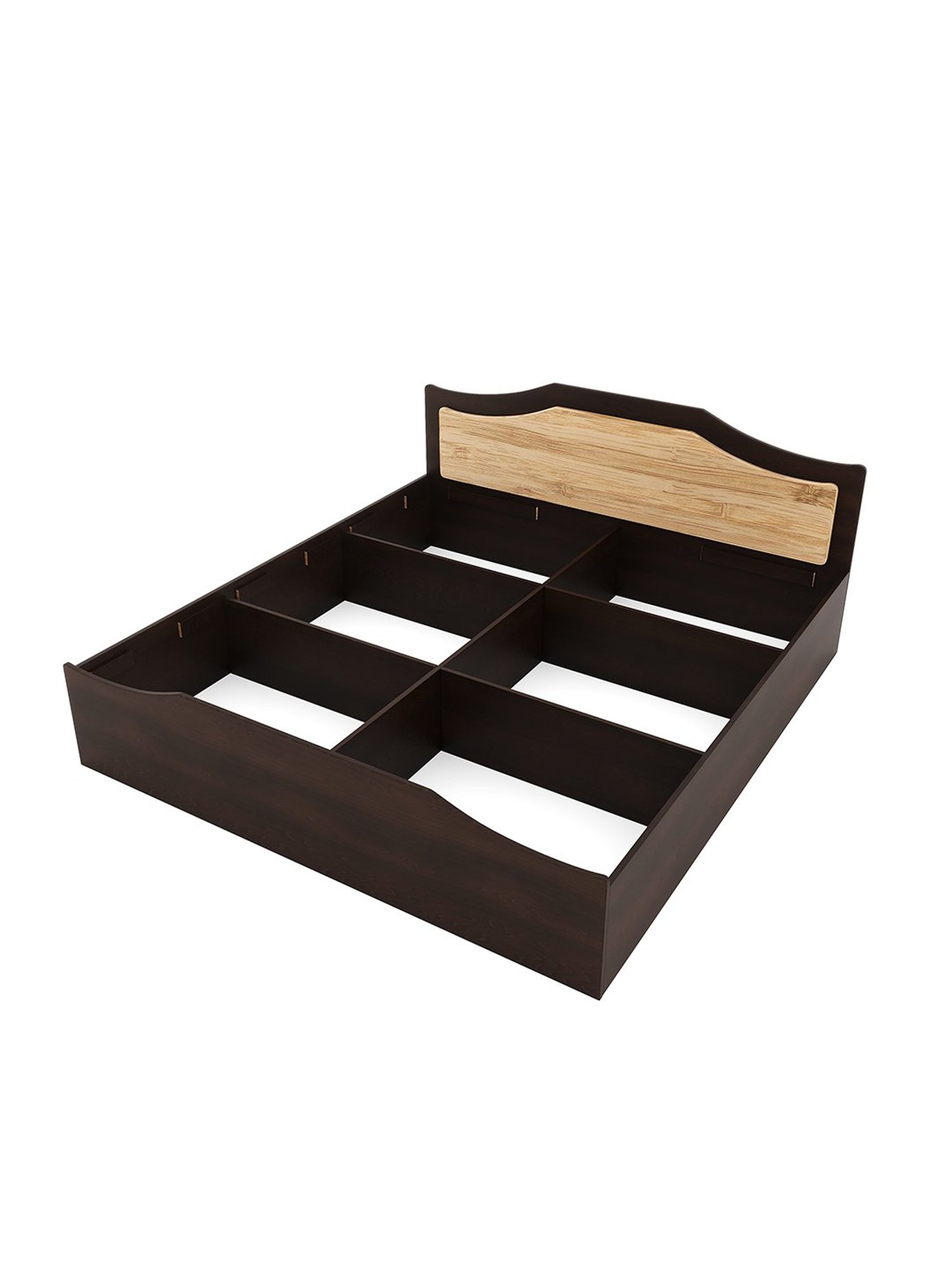 Nilkamal Willy Black Engineered Wood King Bed with Storage