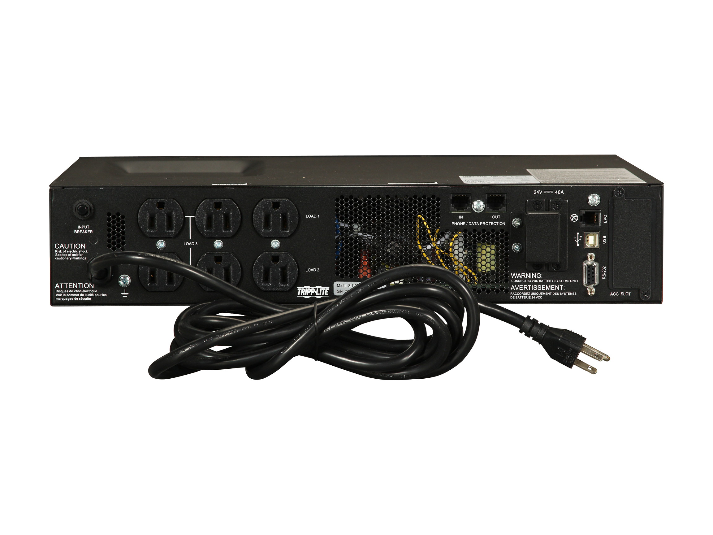 PR1000LCDRT2U Smart App Sinewave UPS System, 1000VA/900W, 8 Outlets, AVR, 2U Rack/Tower Black