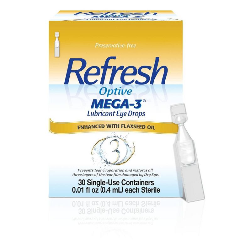 Refresh Optive Mega-3 Preservative Free Eye Drops - 30ct