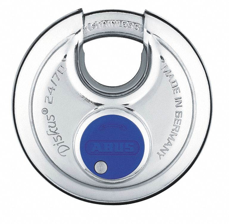 Stainless Steel Diskus Padlock, Silver