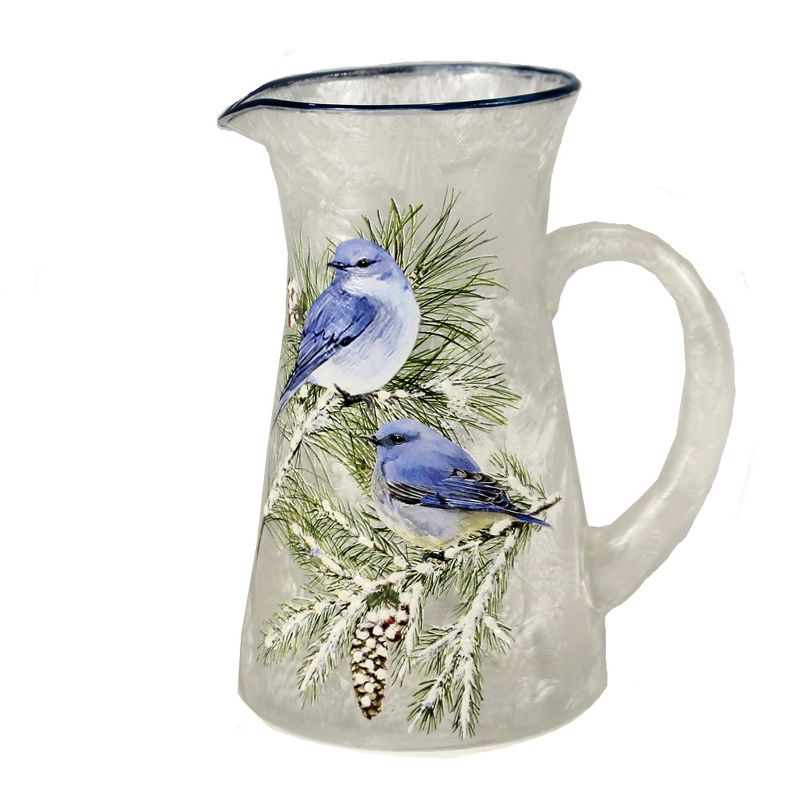 Stony Creek 7.0" Winter Bluebird Pitcher Pre-Lit Electric Lights  -  Novelty Sculpture Lights
