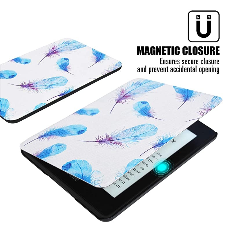 Print Case for AllNew Kindle Paperwhite Premium PU Leather Case Smart Slimshell Protective Cover with Auto Wake Sleep for Kindle Paperwhite 2018 10th Not fit Paperwhite Prior to 2018