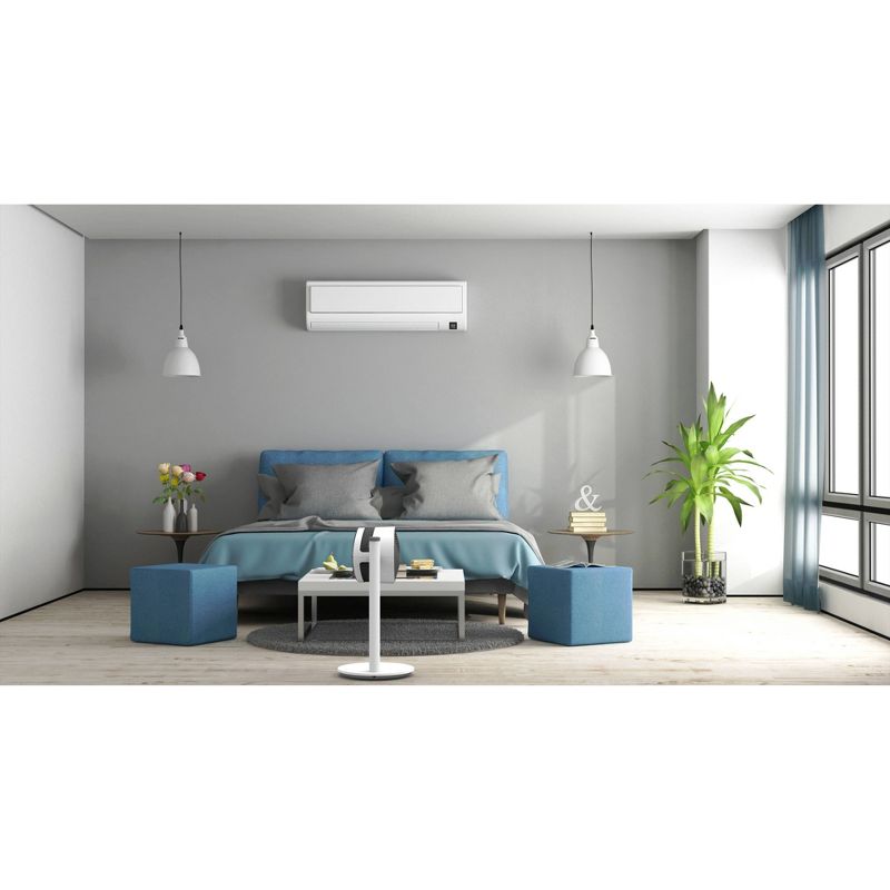 Air King 18" 1/6 HP 3-Speed Adjustable Height Floor Fan with Roll-About Stand