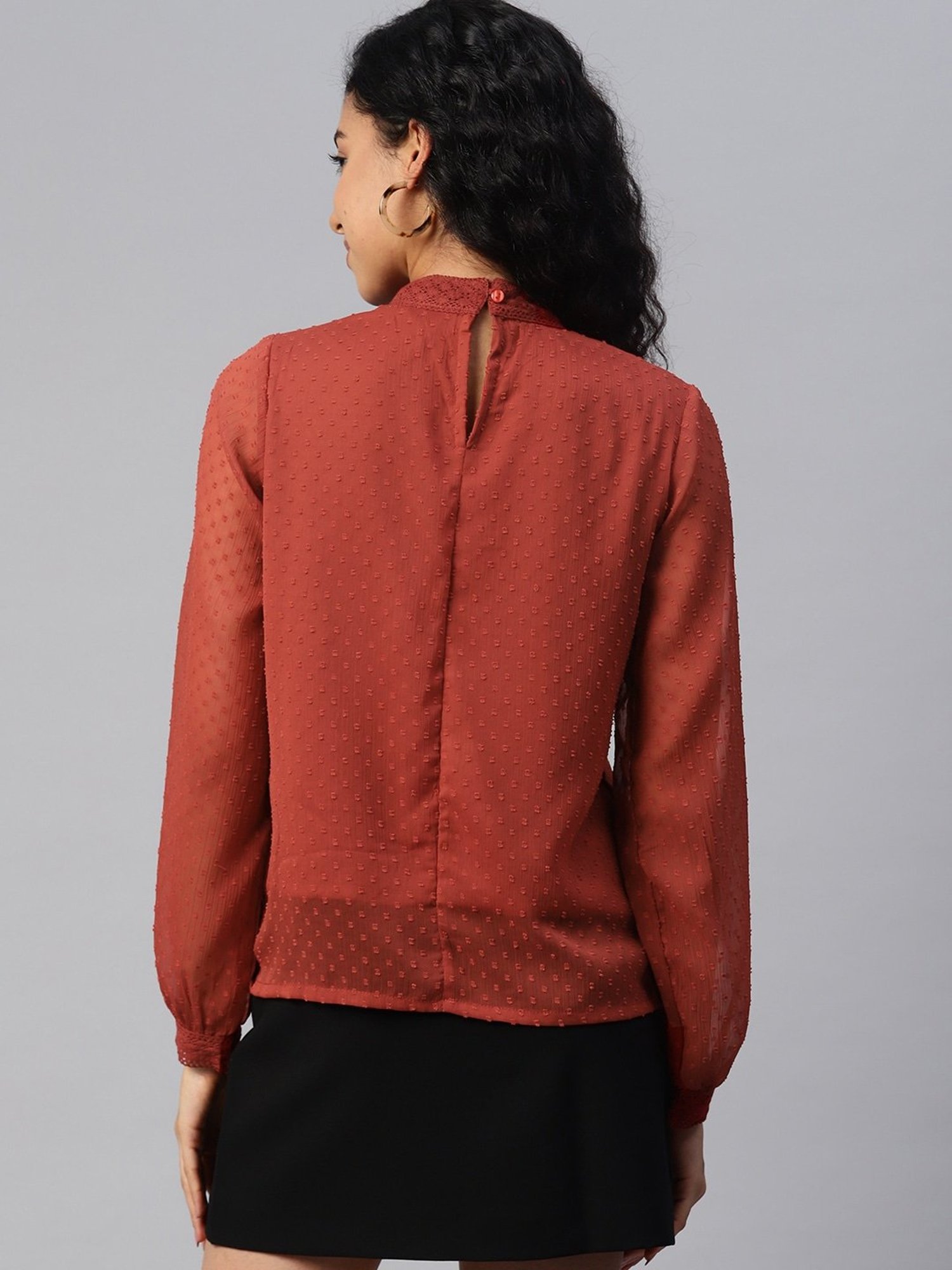 Melon by PlusS Rust Regular Fit Top