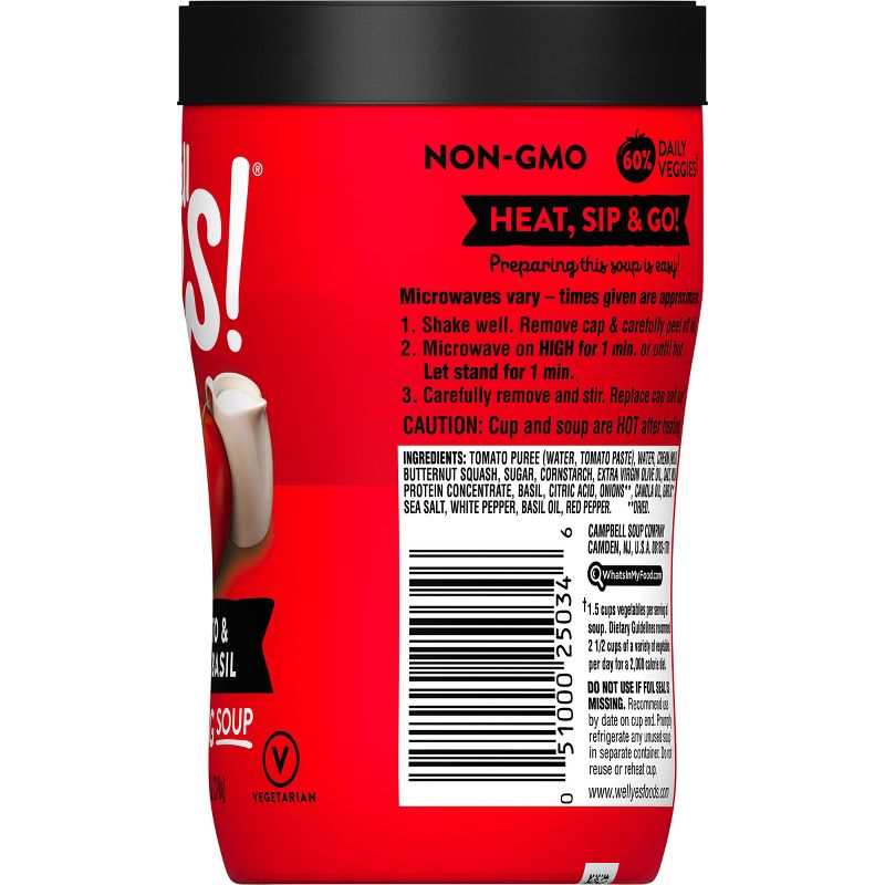 Campbell's Well Yes! Tomato & Sweet Basil Sipping Soup - 11.2oz