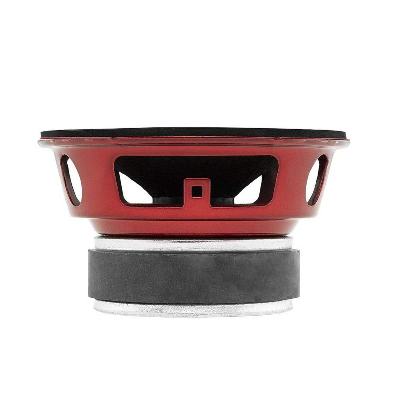 DS18 PRO-X4M Pro X 4 Inch 200 Watt Max 100 RMS 8 Ohm Mid Range Car and Truck Door Loudspeaker with Red Steel Basket Cone Design (2 Pack)