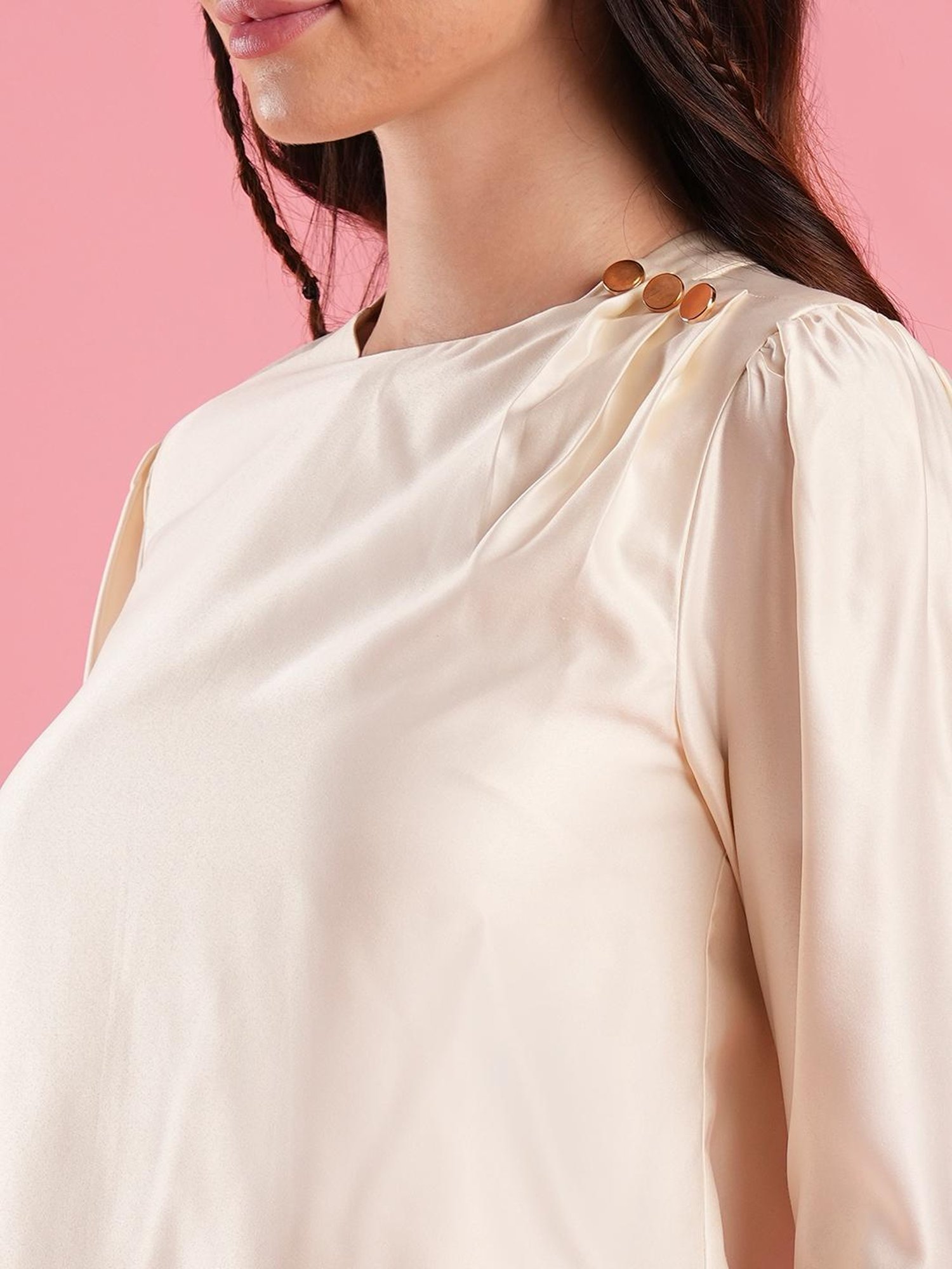 Globus White Regular Fit Top