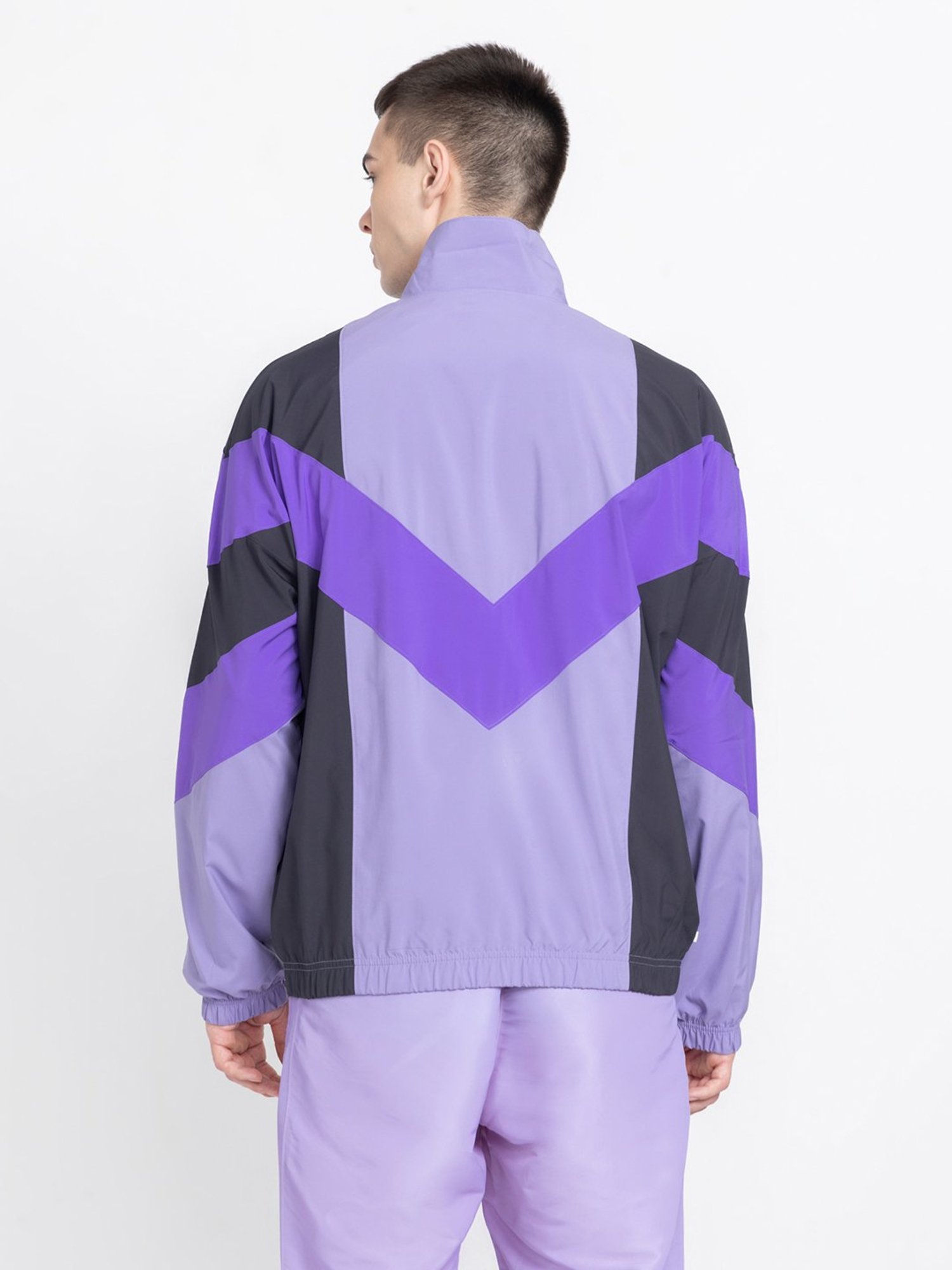 Adidas Originals Purple Regular Fit High Neck Track Jacket