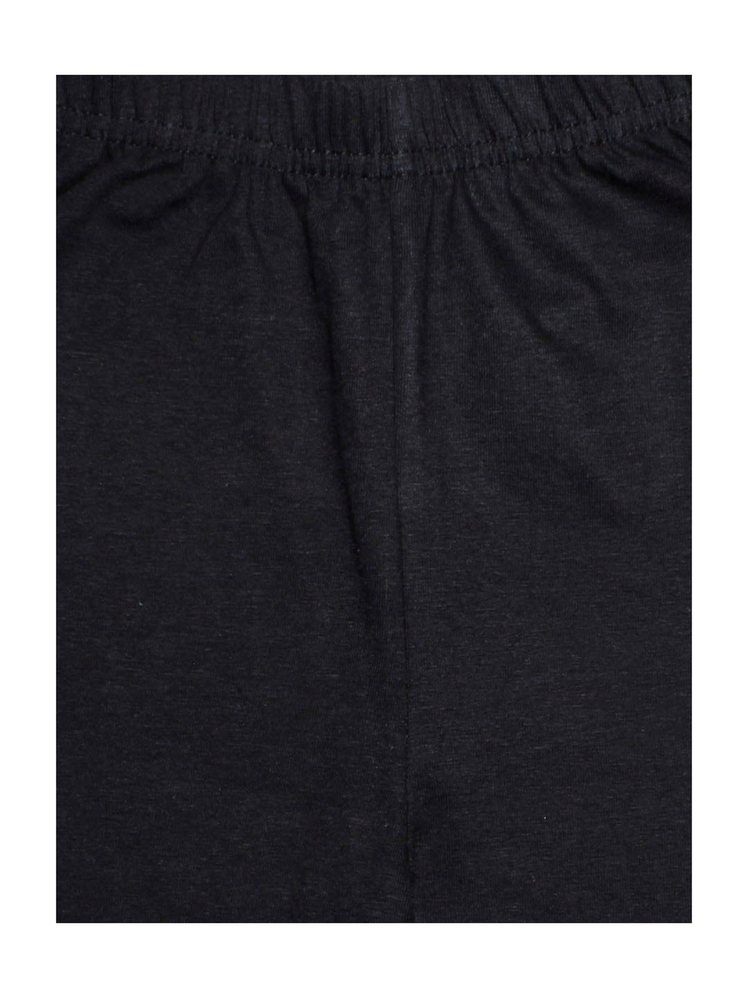 Kiddopanti Kids Black Solid Cycling Shorts (Pack Of 3)