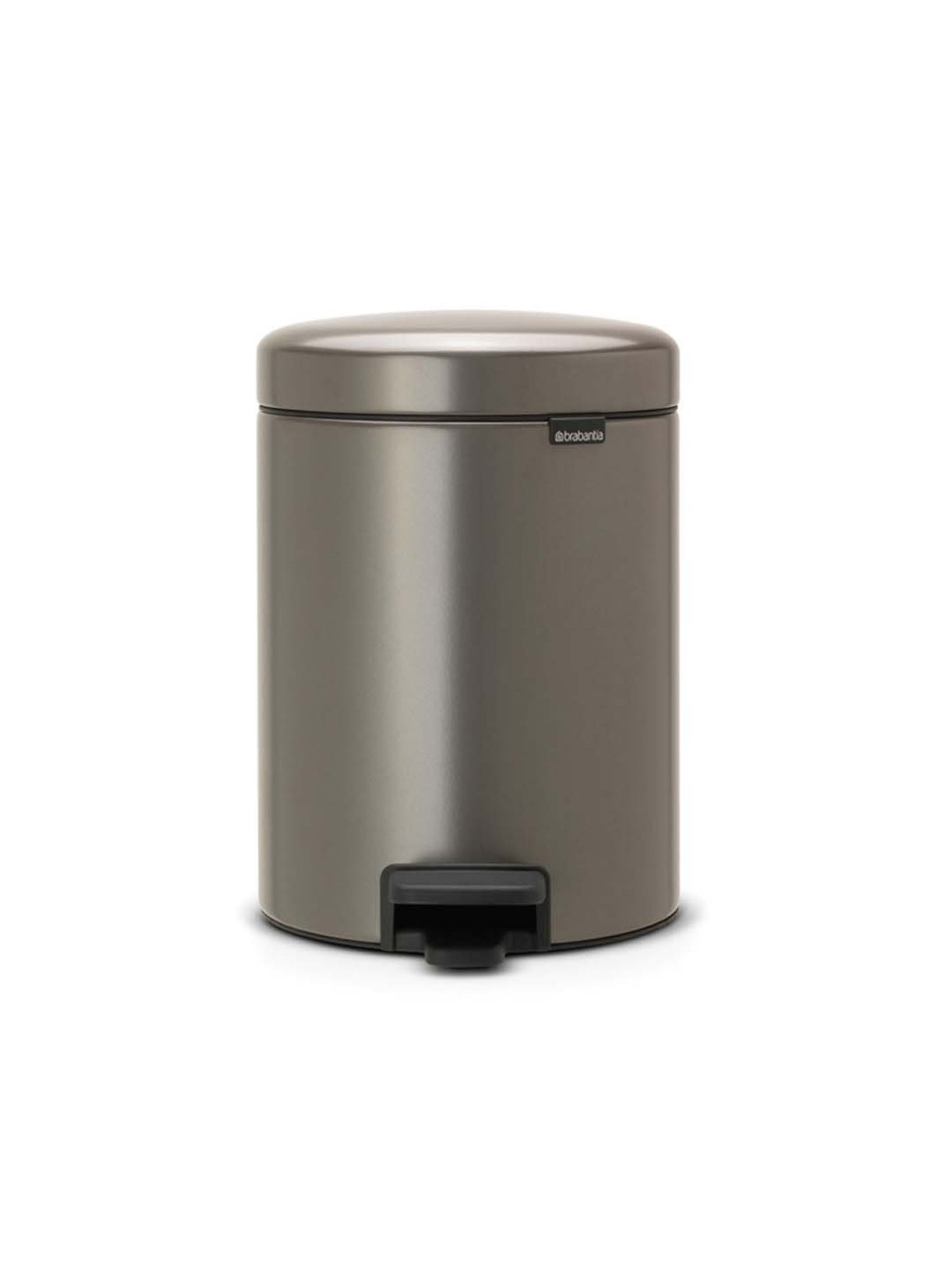 BRABANTIA New Icon Platinum Metal Pedal Dustbin (5 L) - Set of 1