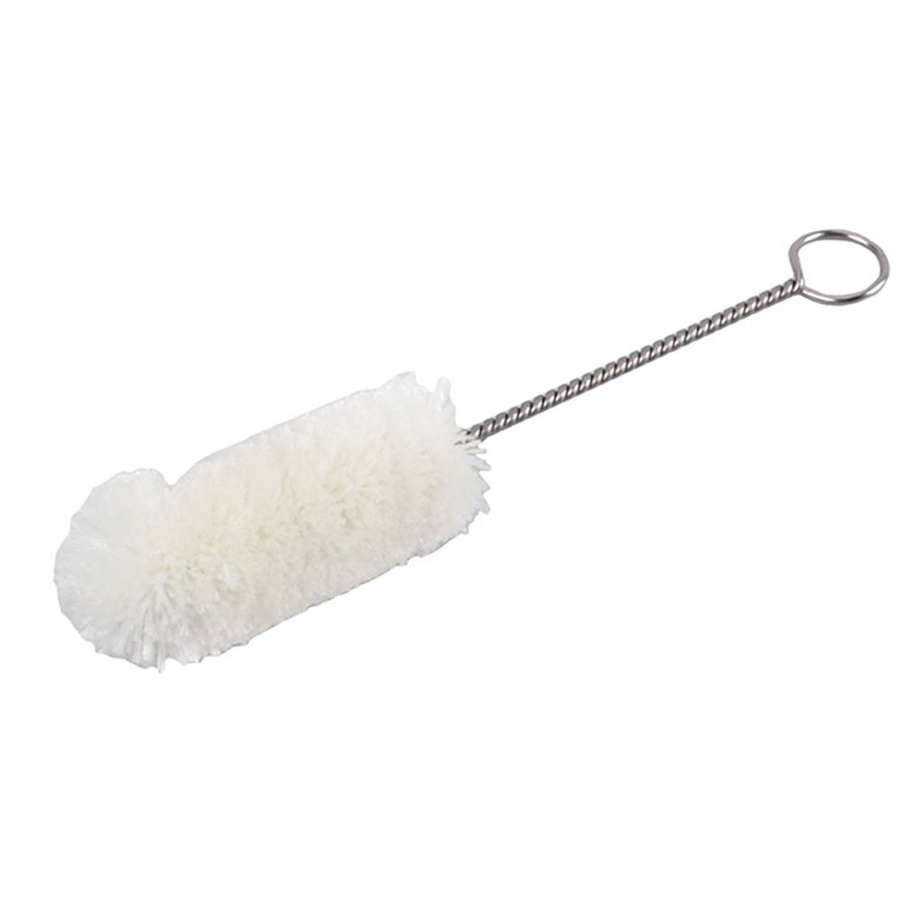 1 Pc Universal Fluff Mouthpiece Cleaning Brush with Metal Handle for Trumpet Woodwind Instrument (White)